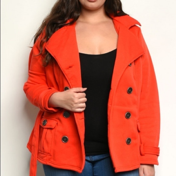 BONGOPLUS Jackets & Blazers - NWT Plus Size Double Breasted Hooded Pea Coat 1X